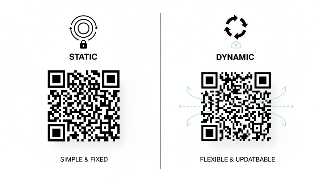 Static vs dynamic QR codes comparison